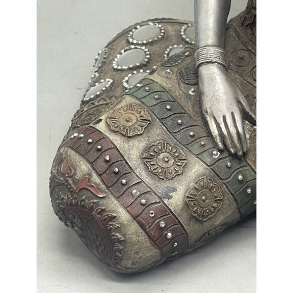 Native African Tribal Princess Queen Statue figure 10" embossed embellished READ - Picture 2 of 8